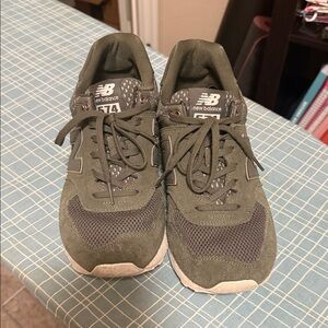 New Balance Forest Green and Charcoal Athletic Shoes